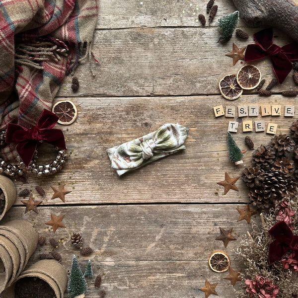 Ribbon Christmas Tree Knot Bow Headband