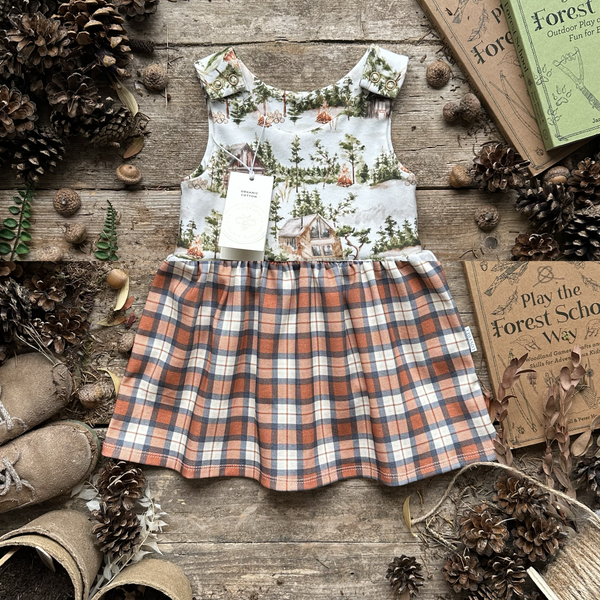 Rustic Plaid + Cabin Campfire Hybrid Dress