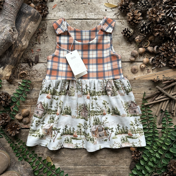 Rustic Plaid + Cabin Campfire Hybrid Dress