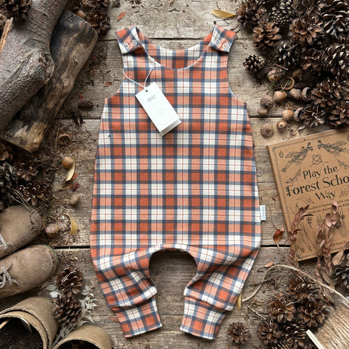 Rustic Plaid Long Romper