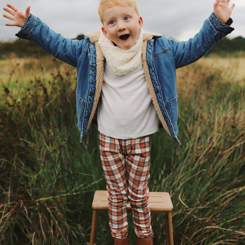 Rustic Plaid Slim Leggings