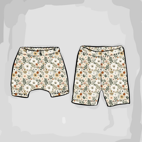 Sage Floral Shorts