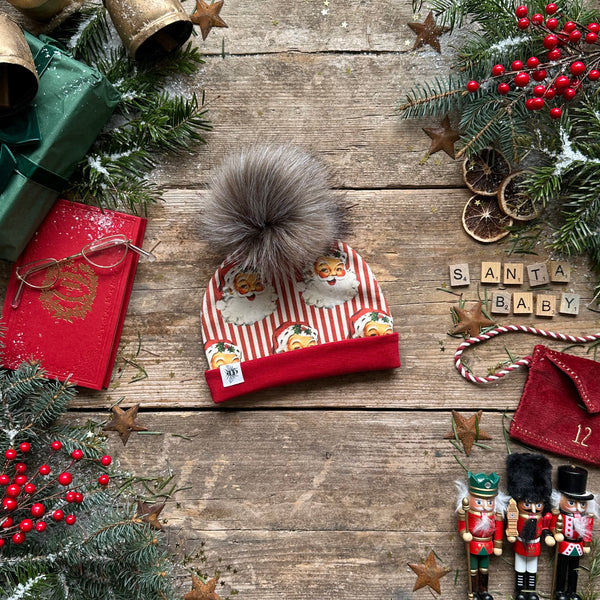 Santa Stripe Bobble Hat