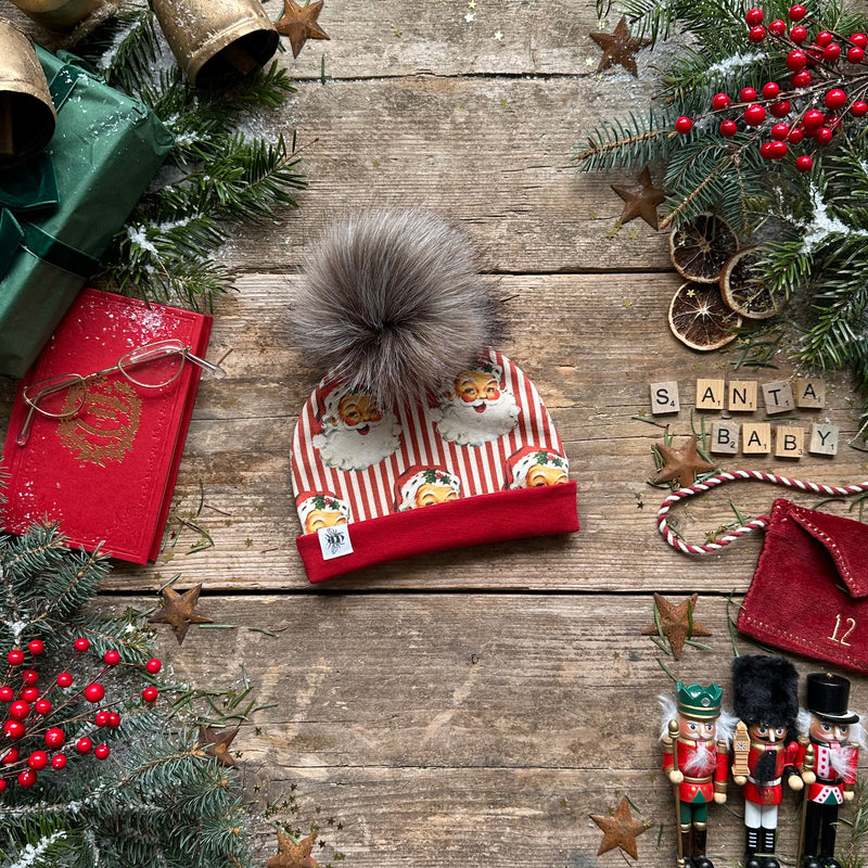 Santa Stripe Bobble Hat