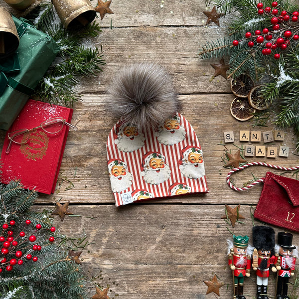 Santa Stripe Bobble Hat