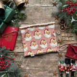 Santa Stripe Printed Snood | Ready To Post