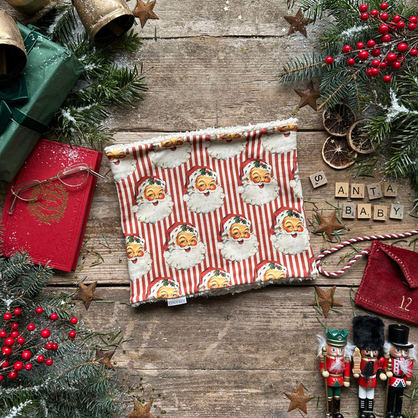 Santa Stripe Printed Snood | Ready To Post