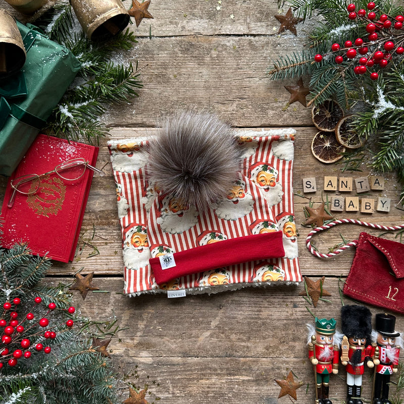 Santa Stripe Printed Snood