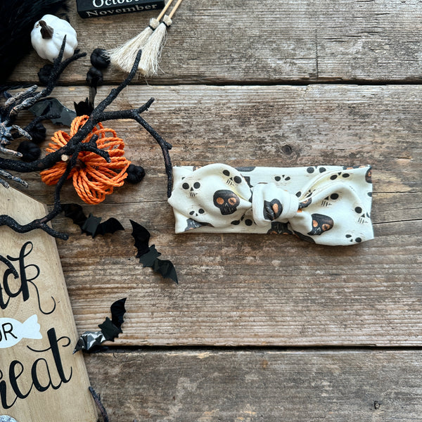 Skulls Knot Bow Headband