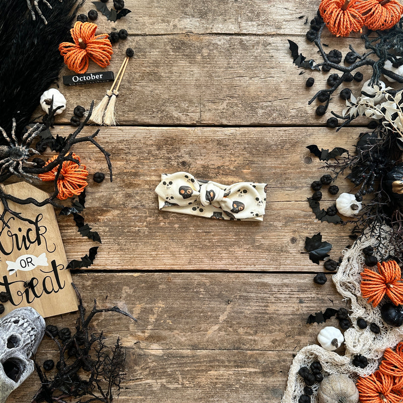 Skulls Knot Bow Headband | Ready To Post