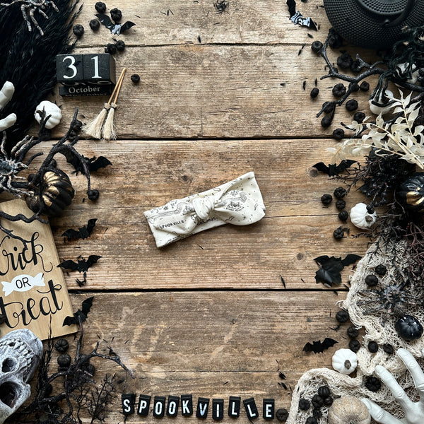 Spookville Knot Bow Headband