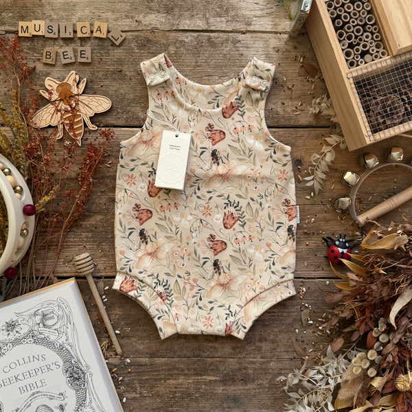 Spring Musical Bee Bloomer Romper