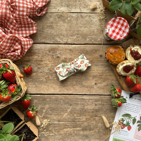 Strawberries Knot Bow Headband | Ready To Post