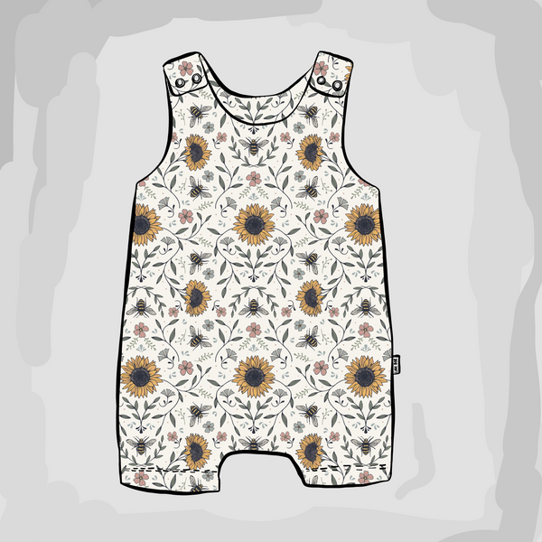 Sunflower Bee Short Romper