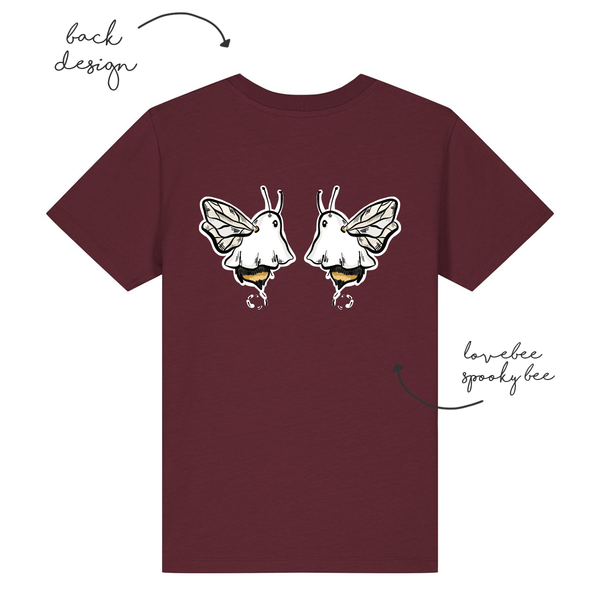 LoveBee Hoodie + T-shirts | Spooky Bee | Burgundy