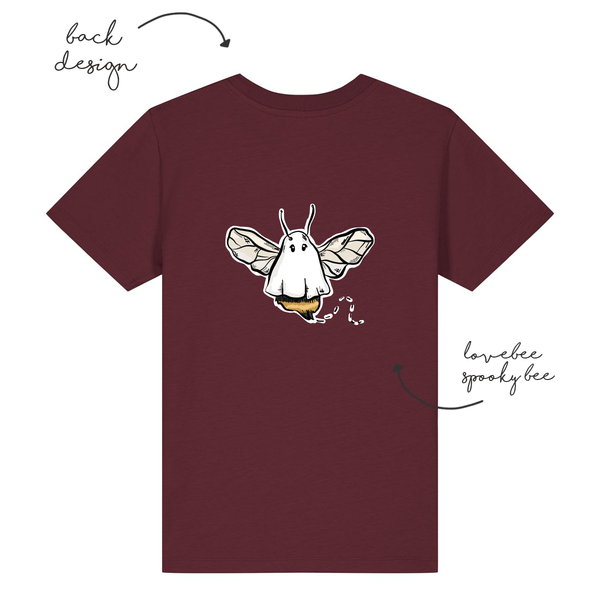 LoveBee Hoodie + T-shirts | Spooky Bee | Burgundy