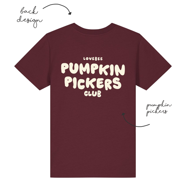 LoveBee Hoodies + T-shirts | Pumpkin Pickers | Burgundy