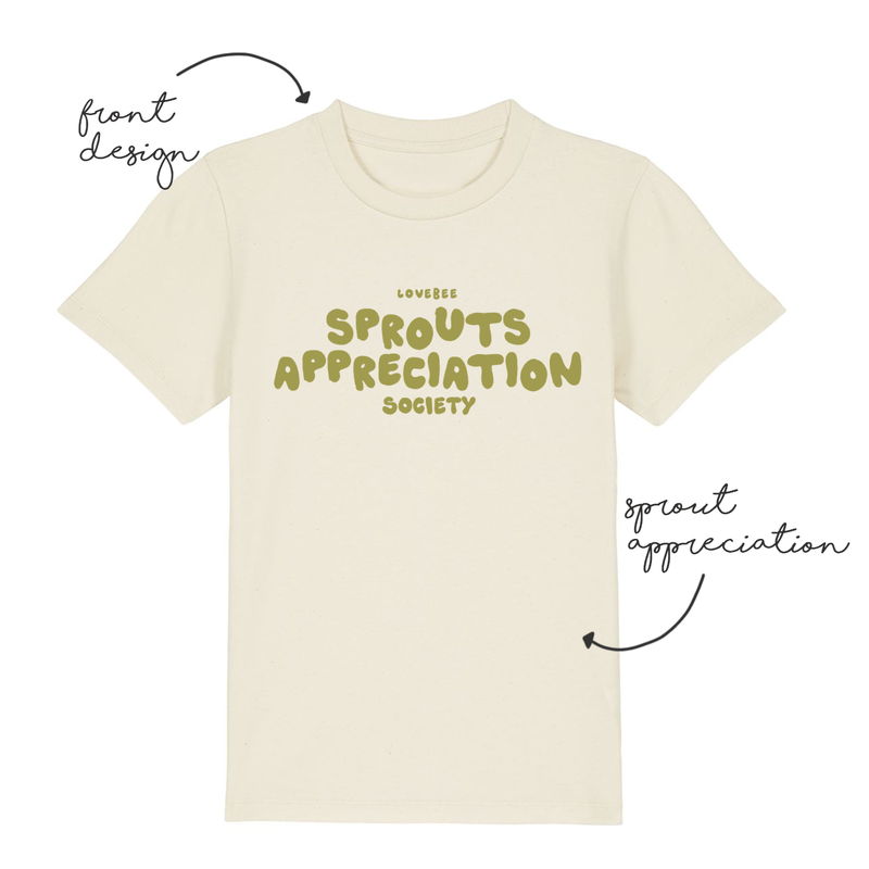 LoveBee Hoodie + T-shirts | Sprouts Appreciation Society | Natural Raw