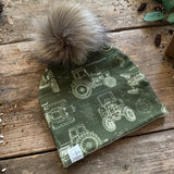 Tractor Blueprint Bobble Hat