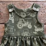 Tractor Blueprint Dress