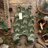 Tractor Blueprint Footed Romper