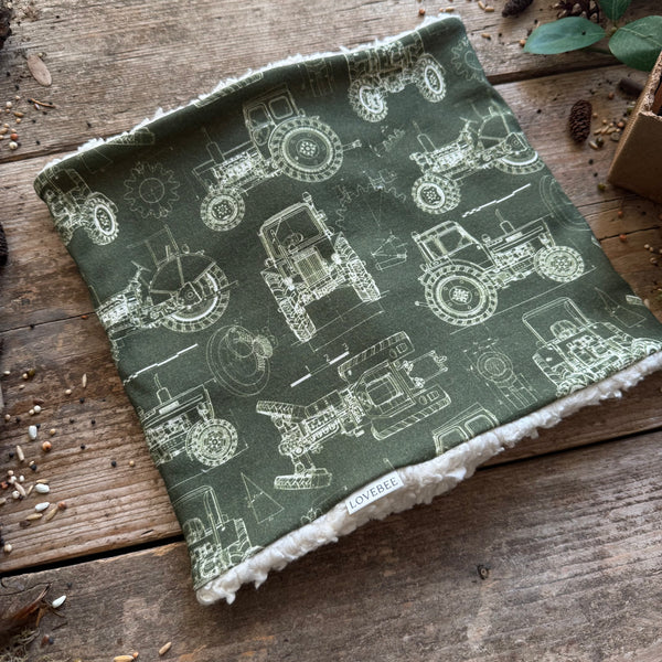 Tractor Blueprint Printed Snood