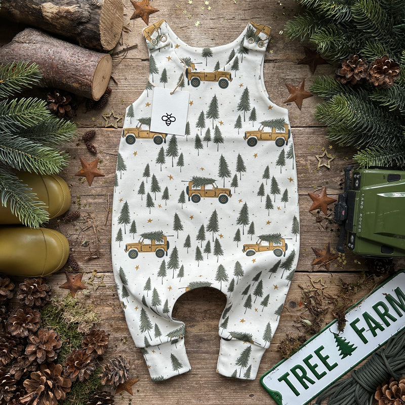 Tree Farm Truck Long Romper | Ready To Post