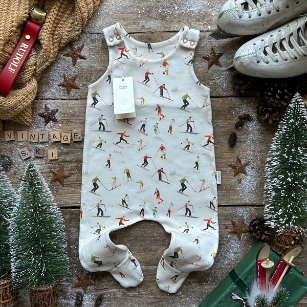 Vintage Ski Footed Romper | Ready To Post