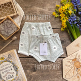 Lovebee Club Honeycomb Bee Blue Shorts Children baby Organic