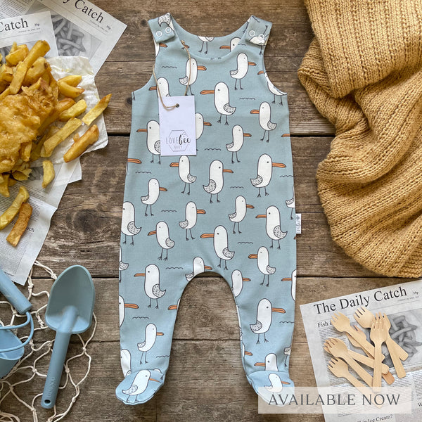 Bert The Seagull Footed Romper | Ready To Post